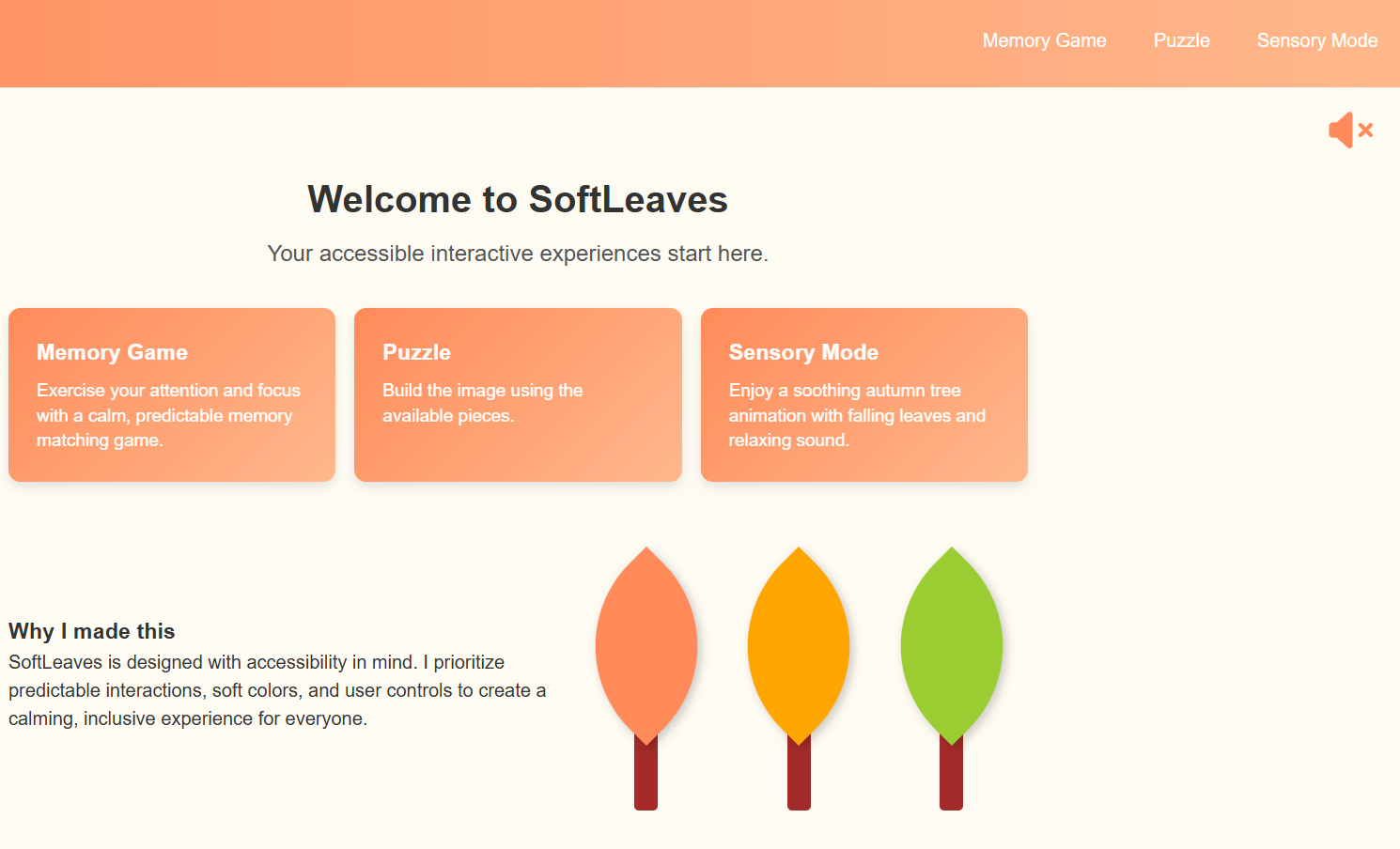 SoftLeaves web application screenshot